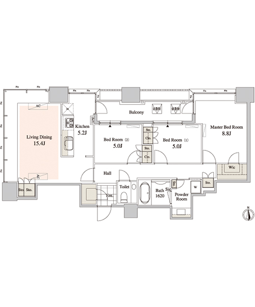 3LDKの間取りの画像